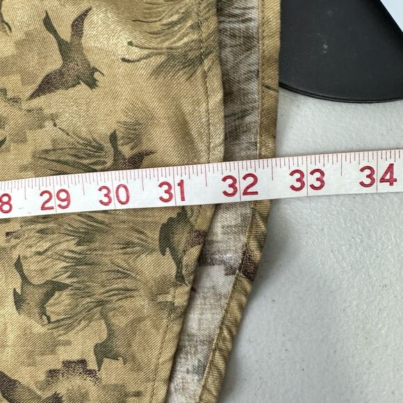 Vintage Woolrich Mens Long Sleeve Button Shirt Lrg brown green water fowl retro - Picture 4 of 15